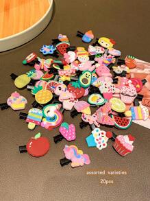 20pcs Cute Hair Clips Assorted Styles For Girls, Bangs & Side Clip Hair Accessories Won't Damage Hair