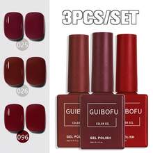 Set de 3 piezas de esmalte de uñas de gel, 0.51oz - 120 colores, arte de uñas de primavera, purpurina semi-permanente, kit de barniz para remojo para manicura y diseño de uñas, un color por frasco