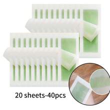 40 Peças Tiras de Cera Depilatória Dupla Face, Item Popular Crossborder de Rápida, Suave e Não Irritante para Uso em Todo o Corpo em áreas íntimas, mãos, pernas, axilas