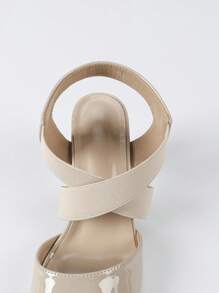 Women's Fashionable Versatile Open Heel Chunky Heel Sandals