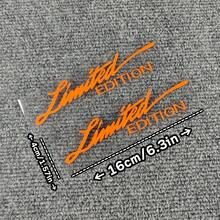 2pcs Limited Edition Reflective Car Stickers - Laser Cut Adhesive PVC Bicycle Stickers With English Letters - Disposable Use Vehicle Decals For Bumper And Windows - one-size - View 9