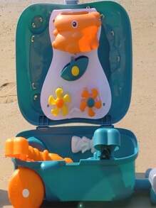 Set 8 pezzi Giocattoli da bagno e da spiaggia per bambini, secchiello da spiaggia, macchina, attrezzi per la sabbia (colore e stile casuali)