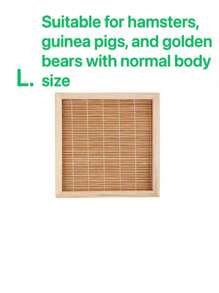 1 Pack Summer Hamster Cooling Pad, Guinea Pig & Teddy Plush Ice Bed, Bamboo Woven Square Small Pet Mat, Soft & Breathable, No-Assembly, For Small Pets