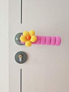 Joivida 1/2 pièce(s) Tampons de porte à motif floral, housses de protection douces et chaudes, universelles pour portes gauche et droite, protection anti-statique pour la maison