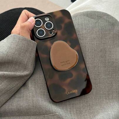 复古琥珀色高端质感手机壳，带支架，兼容 17 Pro Max/17 Air/ 16 Pro Max，Apple 15 新款，14/13 全包软壳防摔保护套 16 Pro 12