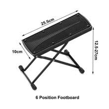 Miwayer Guitar Footrest Pedal 4/6 Position Height Footboard Metal Non-Slip Rubber Pad Adjustable Folding  For Guitar Accessories