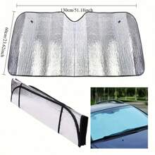 1 pieza Parasol de confort de verano para el automóvil - Protección UV, aislamiento del calor y bloqueo de la luz para el parabrisas delantero, accesorios de automóvil, esencial para el auto