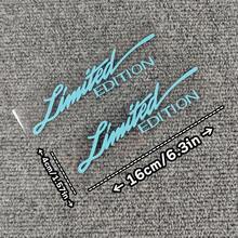 2pcs Limited Edition Reflective Car Stickers - Laser Cut Adhesive PVC Bicycle Stickers With English Letters - Disposable Use Vehicle Decals For Bumper And Windows - one-size - View 10