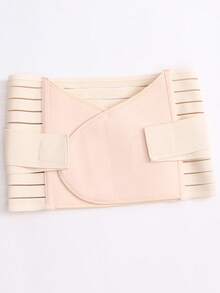 1pc Women Postpartum Body Shaper Abdomen Belt Waist Trainer Corset Breathable Shapewear Belly Band Compression Wrap, Sports - 杏色 - 查看 5