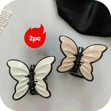 1/2/3 Peça(s) Presilha de Cabelo com Borboleta Bicolor na Moda, Acessório de Cabelo Fashionista Feminino, Adequado para Usar Presilhas de Borboleta em Qualquer Ocasião, Garra de Cabelo, Presilha de Mandíbula, Presilha de Cabelo, Clipe de Cabelo, Presilha de Cabelo