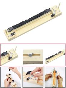1 Stück Paracord Armband Herstellung Holzrahmen Werkzeug, einstellbare Länge Flechten DIY Handwerk Herstellungswerkzeug