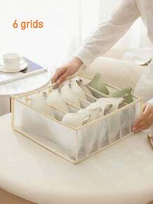 [Women's Essential] Large Capacity Foldable Underwear/Socks/Bra Storage Organizer Set (6/7/11 Grids) | Space-Saving Drawer & Closet Organizer | Multi-Functional Fabric Storage Box For Dorm/Bedroom Wardrobe Storage Box Underwear Organizer, Foldable Underwear Divider Organizer, Closet Organizer Divider, Bra Drawer Organizer For Home Use