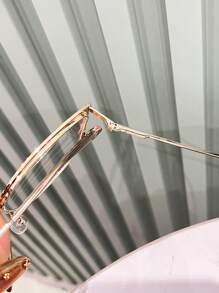 Gafas de ojo de gato para mujeres, con marco de metal decorado con diamantes y cristales, gafas de moda para comercio electrónico transfronterizo