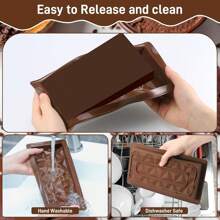 Silicone Chocolate Baton Mold, Used For Chocolate Making, Includes Deep Chocolate Bar Mold