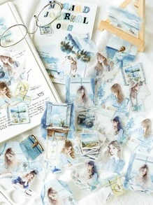 MOCARD 40 pezzi/confezione Adesivi dolci per ragazze, adesivi vintage creativi e di , forniture per decorazione fai-da-te, scrapbooking e bricolage, regalo per le vacanze, decorazioni personalizzate per scrapbook, cancelleria scolastica, forniture scolastiche, ritorno a scuola