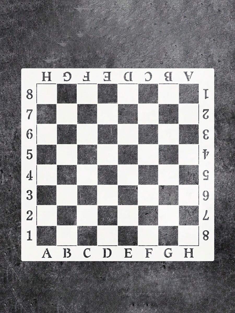Large Chessboard Template For Home Decoration,Henna Stencils ,Art Supplies - Plastic Stencil For Wood, Canvas, Wall Game Home Decor Gift - Art & Craft Drawing Stencil