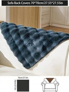 1pc Thick Plush Sofa Cushion Cover, All Season Anti-Slip Sofa Slipcover, Dust-Proof And Washable, Pet Friendly Protective Cover, Adjustable For Corner Sofa, Bedroom, Office, Living Room 1/2/3/4 Seater - 深灰色 - 查看 17