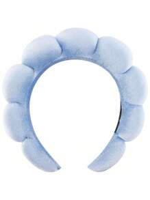4pcs Luxury Microfiber Spa Headband And Wristband Set, Face Washing Headband, Makeup Headband, Skin Care Headband, Velvet Fluffy Sponge Headband, Soft Absorbent Terry Cloth Fabric Bubble Fluffy Hairband For Skin Care, Makeup Removal, Shower, Suitable For Women And Girls