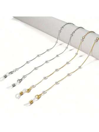 1pc Pearl Chain Style Glasses Chain Mask Hanging Chain Mask Loss Prevention Hanging Rope Necklace Hanging Neck Chain