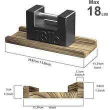 1pc/2pcs/3pcs Wall Floating Shelves, 15.8 Inch Wood Wall Shelves With Ledges, Floating Shelves Picture Ledges For Living Room Bedroom Kitchen Display And Storage (Rustic Brown) - Brown - View 5