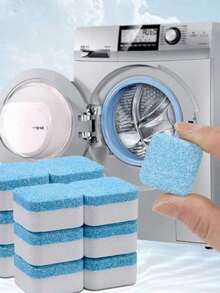 Kit 10 Washing Machine Cleaner, Solid Effervescent Tablet For Stain Removal - Màu xanh lam - Xem 1