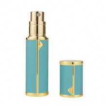 香水旅行喷雾器，真皮底部填充可再填充香水瓶，迷你古龙水香水分配器，防晒喷雾瓶，便携式喷雾器口袋大小，适合飞机旅行礼物 - 彩色 - 查看 30