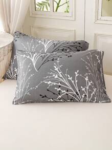 1pc/2pcs/4pcs Black And White Heart Pattern Pillow Cover Set (Pillow Inner Not Included), Soft & Comfortable, Suitable For All Seasons