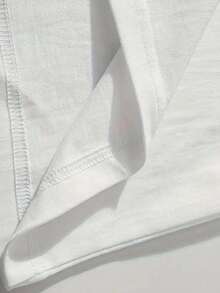 Camisa T unisex. Para hombres. Manga corta. Camisa T de manga corta. Ropa de primavera. Ropa de verano. Prenda de vestir. Prenda superior. Ancha. Silueta grande. Diseño con estampado. Obsequio. Regalo. Estilo street. Primavera. Verano. Otoño. Invierno. Para hombres. - Blanco - Ver 2
