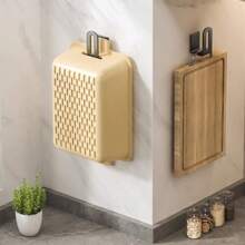 Soporte para tapa de olla de una sola pieza sin perforación, estante de cocina multifuncional, organizador de pared para almacenar tablas de cortar y tapas de ollas