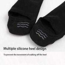 5 Pairs Men's Summer Socks, Men's Short Socks, Thin Short Socks, Silicone Non-Slip Invisible Socks, Men's Low-Cut Loafer Socks, (Bulk Without Card Stock)