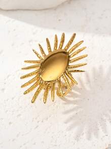 1/3/6 Stück modische, goldplattierte Edelstahl Spiral-Herz & Lächelndes Gesicht verstellbare Ringe, geeignet für Frauen Sommer Strandparty Urlaub Alltag, Geschenke für Paare oder Freunde