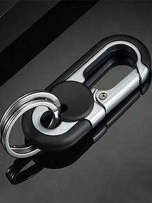 高级合金双环钥匙扣，商务钥匙扣，时尚男士钥匙扣，金属钥匙扣，汽车造型钥匙扣，适合所有年龄段 - 彩色 - 查看 15