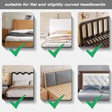 180x65cm Thickened Anti-Collision Headboard Cover, Universal Headboard Protector Cushion - Beige - View 6