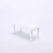1pc 1:12 Dollhouse Miniature Furniture White Coffee Table, Square/Round Walnut Or Red, Micro Scene Decor, Cute Mini Coffee Table, Precise Side Table, Miniature Furniture Toy, Suitable For Party Gift