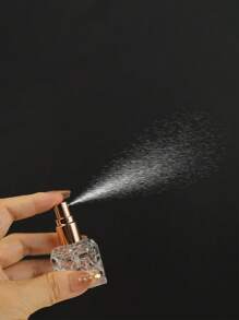 1/4PCS 10ml Rose Gold Perfume Spray Bottle Screw Top Perfume Spray Bottle Water Cube Perfume Sample Bottle Perfume Dispenser Bottle Portable Mini Sprayer, Refillable, Travel Friendly, With Fine Mist Sprayer Back To School