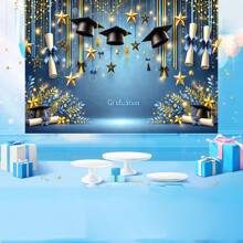 1 Abschluss Party Abschluss Deko Banner, multi Größen und multi-Zweck Dekoration, geeignet für Zuhause, Garten, Studio und Outdoor Feierlichkeiten - Feiertags Hintergrund mit Hut, Stern und "Abschluss" Text, kein Strom nötig, sehr geeignet für Feste, Vatertag und Abschlussfeierlichkeiten, Abschluss Party Dekoration