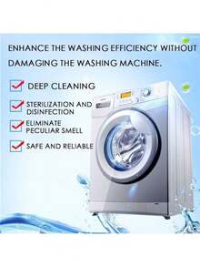 Kit 10 Washing Machine Cleaner, Solid Effervescent Tablet For Stain Removal - Màu xanh lam - Xem 4