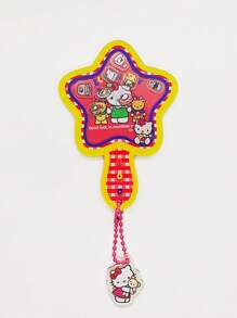 Hello Kitty Espejo colgante de acrílico con movimiento de Hello Kitty, espejo de maquillaje portátil, decoración creativa de estilo retro DIY para llavero, bolso y otros usos