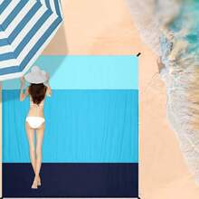 1 个大号沙滩垫、超大号防沙/防潮沙滩毯、可折叠防水口袋沙滩毯、便携式轻便野餐沙滩垫、速干户外野餐垫、耐用防水防沙沙滩毯、防沙、便携式户外毯、野餐、旅行、露营和徒步旅行的理想选择、享受没有混乱的海滩、旅行必备品、有多种尺寸和颜色可供选择