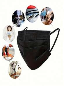 100 Pieces Of BreathEasy Adult Disposable Face Masks - 3-Layer Protective Masks, Black, Breathable And Comfortable, Suitable For Daily Use.