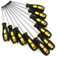 6pcs Magnetic Screwdriver Set, S2 Alloy Steel, 3 And 3 Flat Head Professional Cushioned Handle Screwdriver Set, Professional Repair Tool