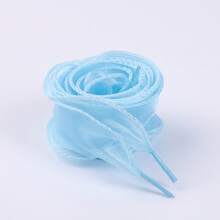 1 Pair Ribbon Shoelace, Satin Chiffon Ballerina Lace Pearl Bow Shoe Decor, Ivory Shoe String Accessories, Length 120cm (47.24in) - Multicolor - View 15