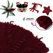 50/100/200/300 Uds. Limpiapipas rojos Ancora, tallos de chenilla rojos Ancora, limpiapipas rojos Ancora a granel para manualidades, suministros de manualidades con palitos peludos, limpiapipas de arte, limpiapipas de colores creativos para manualidades DIY y decoraciones de festivales