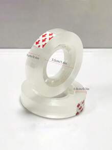 30pcs/24pcs/18pcs/12pcs/6pcs Transparent Tape, Transparent Gift Packaging Tape, Suitable For Gift Packaging, Crafts Transparent Tape, Student Stationery Supplies, Small Sealing Tape Suitable For Home, School, And Office Use