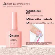 1 件 10 毫升玻璃面漆持久透明橡胶面漆 LED UV 强化指甲高光泽面漆凝胶指甲油 - 彩色 - 查看 21