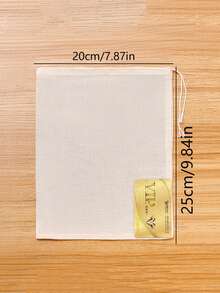 1 Nut Milk Bag, Soy Milk Filter Bag, Reusable Almond Milk Bag, High-Quality Nut Milk Bag (For Almond Milk, Soy Milk), Fine Mesh Cloth, Cheesecloth, Cold Brew Coffee Filter Paper, Chinese Medicine Bag, Can Filter Juice, Red Wine, Ice Powder Bag And Other Kitchen Accessories - White - View 3