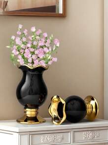 1PC Ceramic High-End Artistic Style Rose Vase Suitable For Placing Entrance Flower Vases, TV Cabinets Beautiful Decoration Vases, Office Desktop Beautiful Decoration Vases