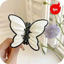 1/2/3 Peça(s) Presilha de Cabelo com Borboleta Bicolor na Moda, Acessório de Cabelo Fashionista Feminino, Adequado para Usar Presilhas de Borboleta em Qualquer Ocasião, Garra de Cabelo, Presilha de Mandíbula, Presilha de Cabelo, Clipe de Cabelo, Presilha de Cabelo