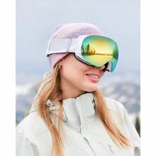 Ski Goggles OTG For Women Men Adult YouthOver Glasses Snow GogglesInterchangeable LensAnti Fog Snowboard Goggles - A8-whiteFrameRevoGoldLensVlt18% - View 6