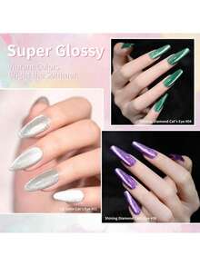 Bộ sơn móng tay dạng gel Cat's Eyes - Có kèm que nam châm, dễ phối màu và làm móng trông trắng, lý tưởng làm quà tặng cho phụ nữ tại tiệm làm móng - Nhiều màu - Xem 7